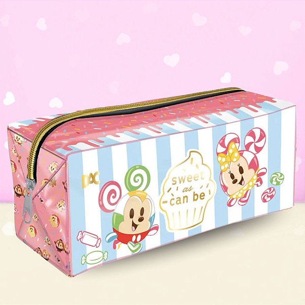 Estojo PVC Cristal GG - Munchlings - 20x8cm - Disney Original - 1 unidade - DAC