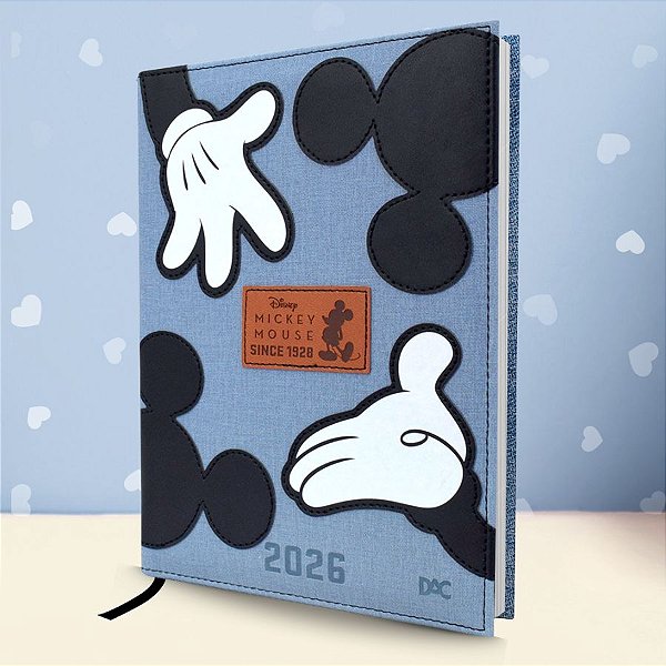 Agenda 2026 Executiva - Mickey Mouse Azul  - 13x19cm - 336 Páginas - Disney Original - 1 unidade - DAC