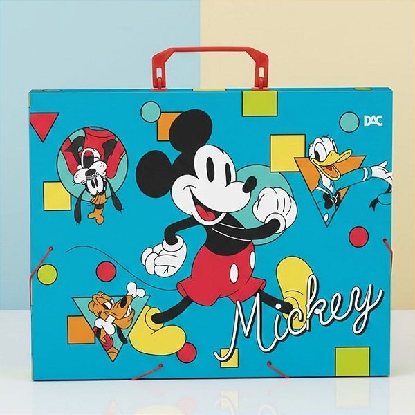 Pasta Maleta - Mickey Colors - 36x26x4cm - Disney Original - 1 unidade - DAC