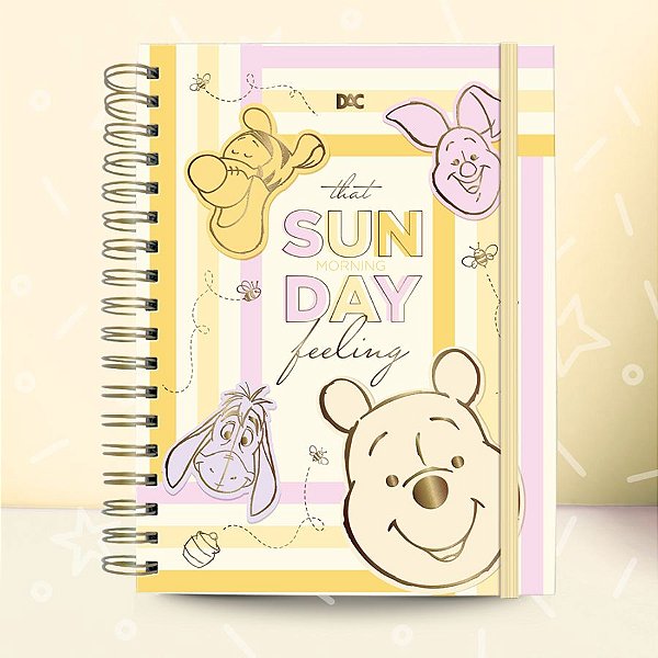 Caderno Smart Univ. Folhas Reposicionáveis - Ursinho Pooh - 10 Divisórias - 20x27cm - Disney Original - 1 unidade - DAC