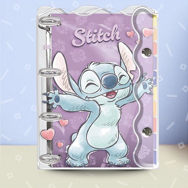 Fichário Universitário Pvc - Stitch - 275x223mm - Disney Original - 1 unidade - DAC