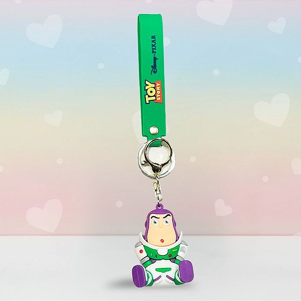 Chaveiro 3D Buzz Lightyear - Toy Story - 7cm - Disney Original - 1 unidade - Toyng