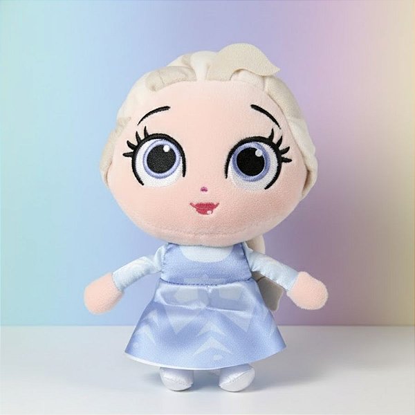 Brinquedo Squish Pelúcia - Elsa - Frozen - 15cm - Disney Original - 1 unidade - Toyng