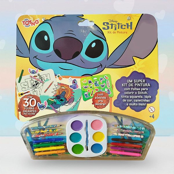Kit para Colorir - Stitch - 23 Itens - Disney Original - 1 unidade - Toyng