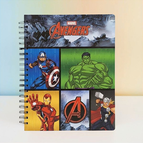 Caderno Universitário - Vingadores - 215x275mm - 1 Matéria - Disney Original - 1 unidade - Culturama