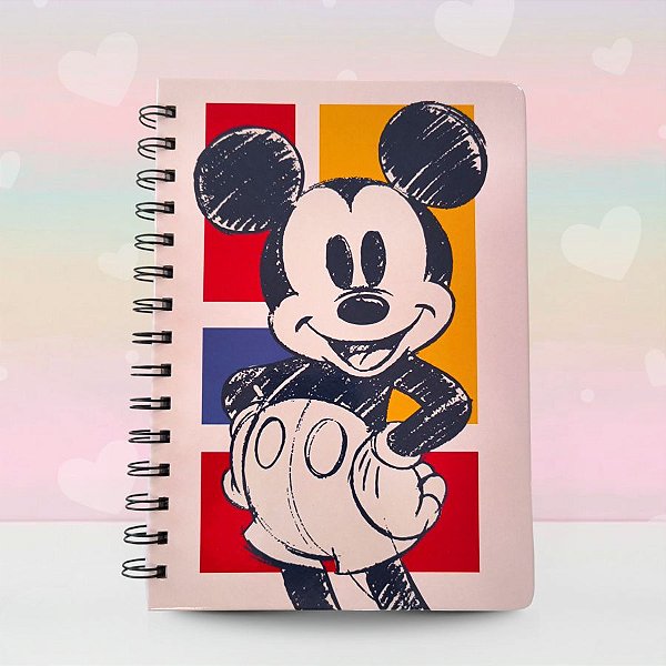 Caderno de Anotações A5 - Mickey Mouse - 146x206mm - 80 Folhas - Disney Original - 1 unidade - Culturama