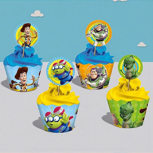 Cupcake Wrapper com Enfeite Toy Story - Disney Original - 12 unidades - Regina