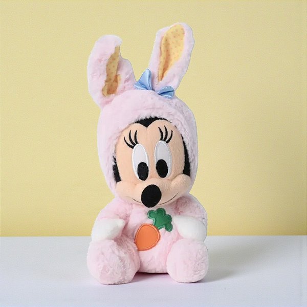 Pelúcia Minnie Mouse Rosa de Páscoa - 18cm - Disney Original - 1 unidade - Cromus