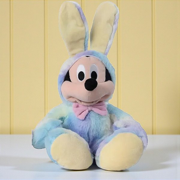 Pelúcia Mickey Mouse Azul de Páscoa - 30cm - Disney Original - 1 unidade - Cromus