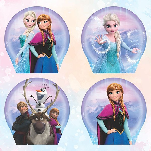 Decoração de Mesa - Frozen - Disney Original - 4 unidades - Piffer