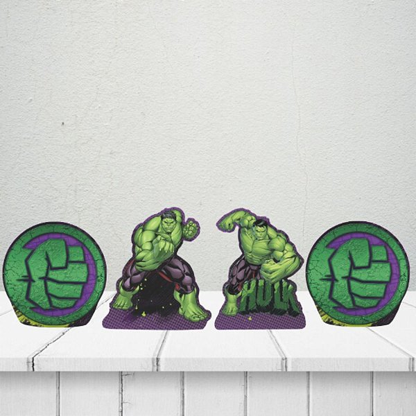 Decoração de Mesa - Hulk - Disney Original - 4 unidades - Piffer