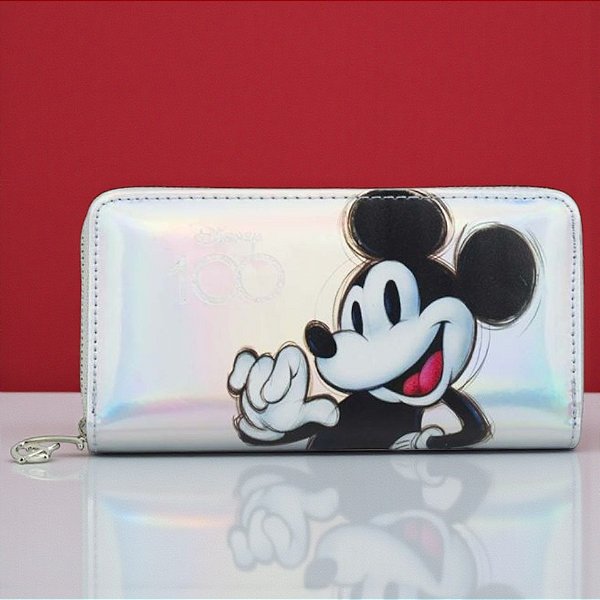 Carteira de Mão - Mickey Mouse - Holográfico - 19x9cm - Disney Original - 1 unidade - Taimes