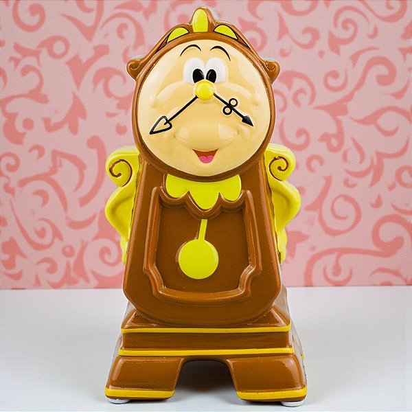 Cofre de Porcelana - Horloge - A Bela e a Fera - 19cm - Disney Original - 1 unidade - Taimes