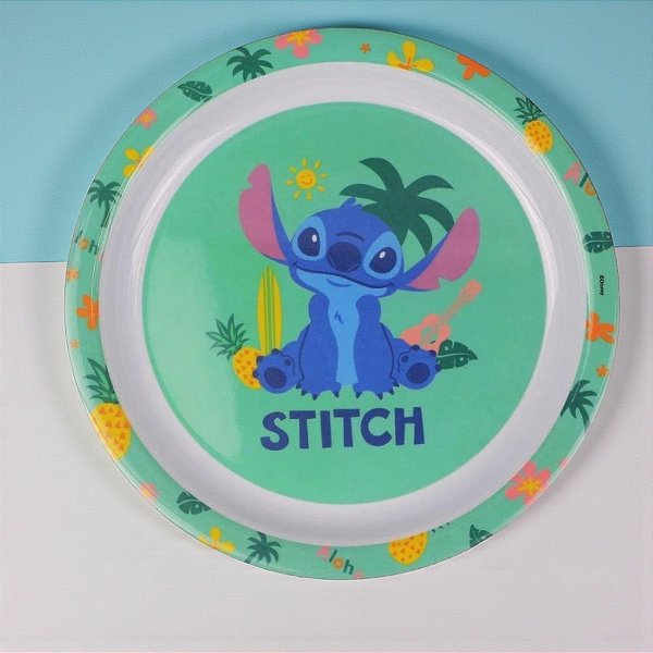 Prato Fundo de Melamine - Stitch - 21cm - Disney Original - 1 unidade - Tuut