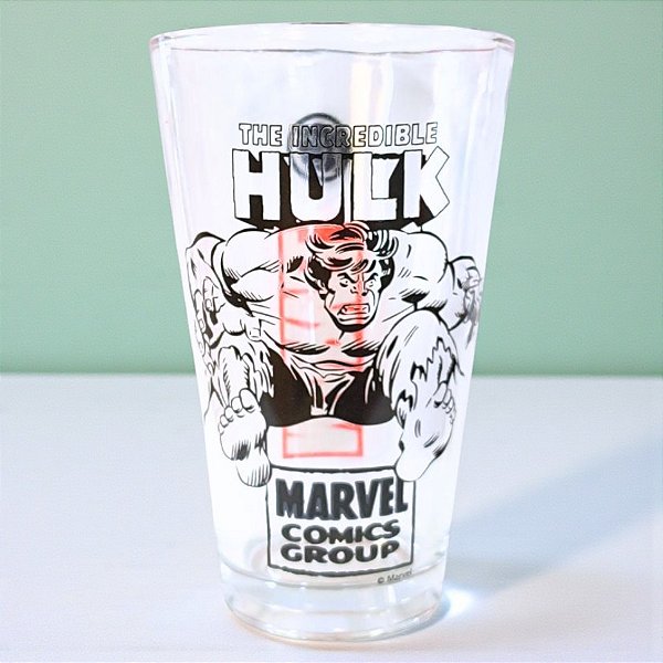 Copo de Vidro - Hulk - Vingadores - 300ml - Disney Original - 1 unidade - Tuut