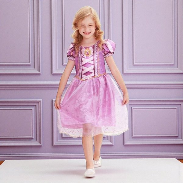 Fantasia Infantil Rapunzel - Vestido - G - Disney Original - 1 unidade - Novabrink