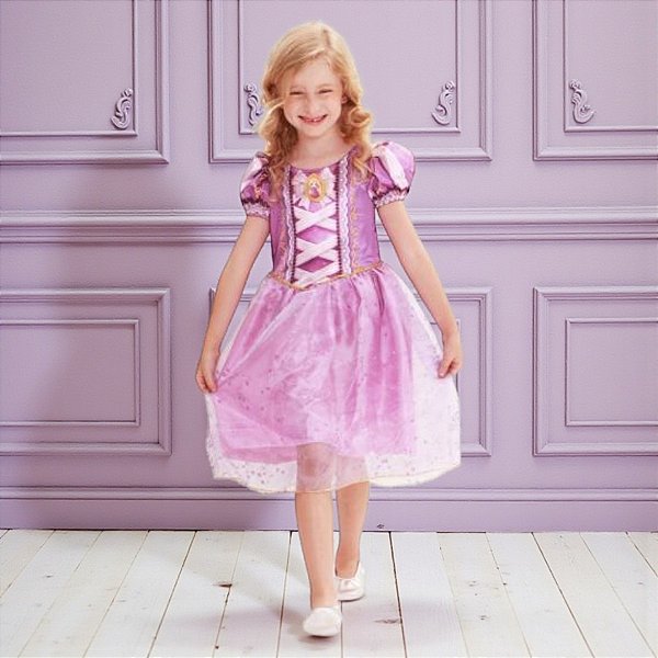 Fantasia Infantil Rapunzel - Vestido - M - Disney Original - 1 unidade - Novabrink