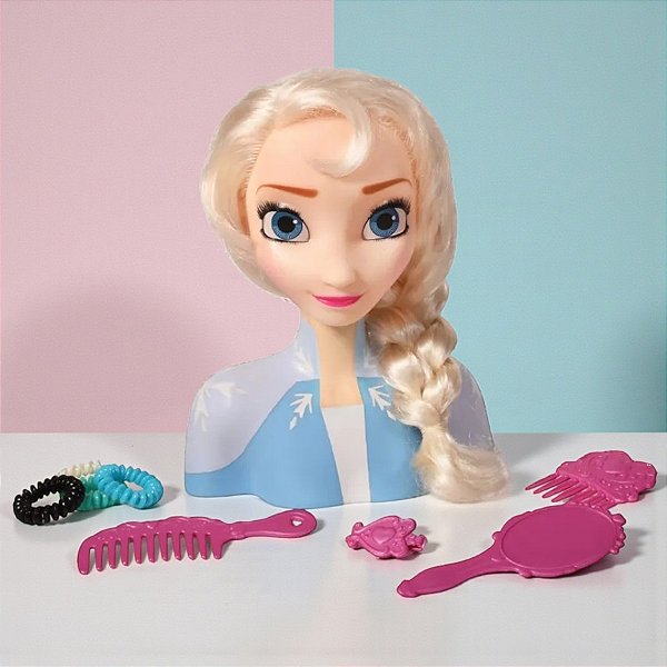 Boneca Styling Head - Elsa - Frozen - Disney Original - 1 unidade - Novabrink