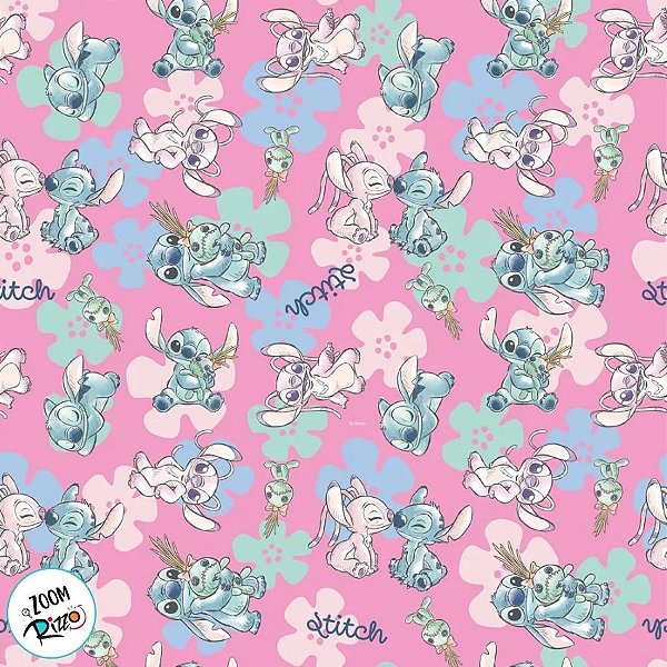 Folha para Presentes Disney - Stitch Sweet - 69x89cm - 25 unidades - Cromus