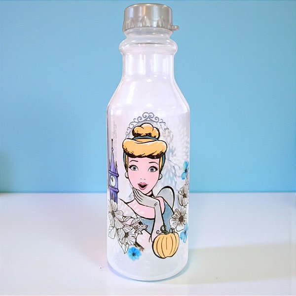 Garrafa Retrô - Cinderela - 500ml - Disney Original - 1 unidade - Plasútil