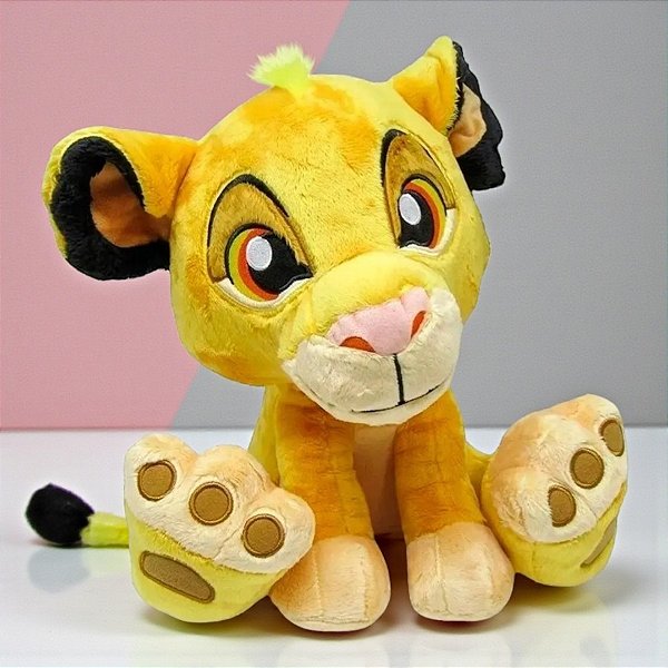 Pelúcia Simba Big Feet - Rei Leão - 30cm - Disney Original - 1 unidade - Fun - Rizzo