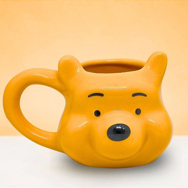 Caneca de Porcelana Decorativa - Ursinho Pooh - 11x16cm - Disney Original - 1 unidade - Zonacriativa - Rizzo