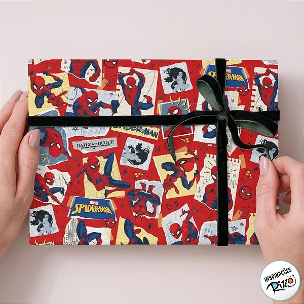 Folha para Presentes Disney - Homem Aranha - 69x89cm - 5 unidades - Cromus - Rizzo