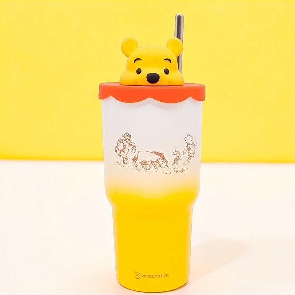 Copo Térmico Topper - Ursinho Pooh - 600ml - Disney Original - 1 unidade - Zonacriativa - Rizzo