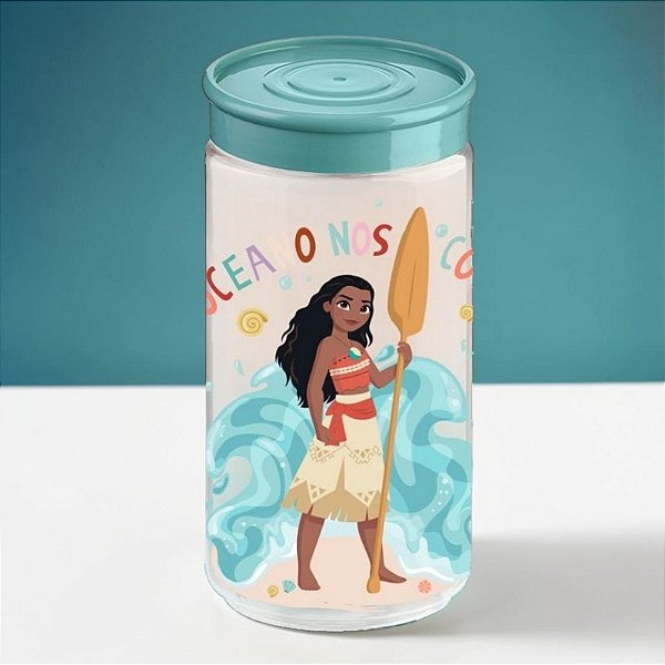 Pote de Plástico Organizador - Moana - 350ml - 1 unidade - Disney Original - Tiba