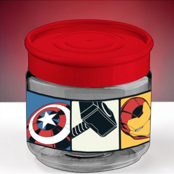Pote de Plástico Organizador - Vingadores - 160ml - 1 unidade - Disney Original - Tiba