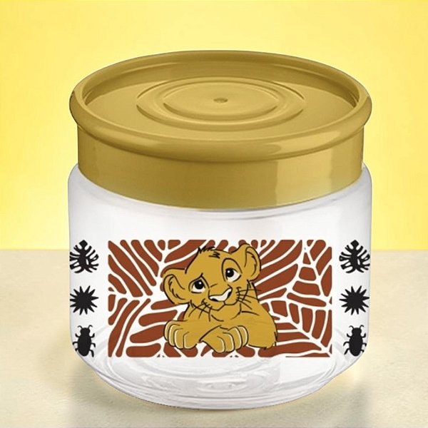 Pote de Plástico Organizador - Rei Leão - 160ml - 1 unidade - Disney Original - Tiba