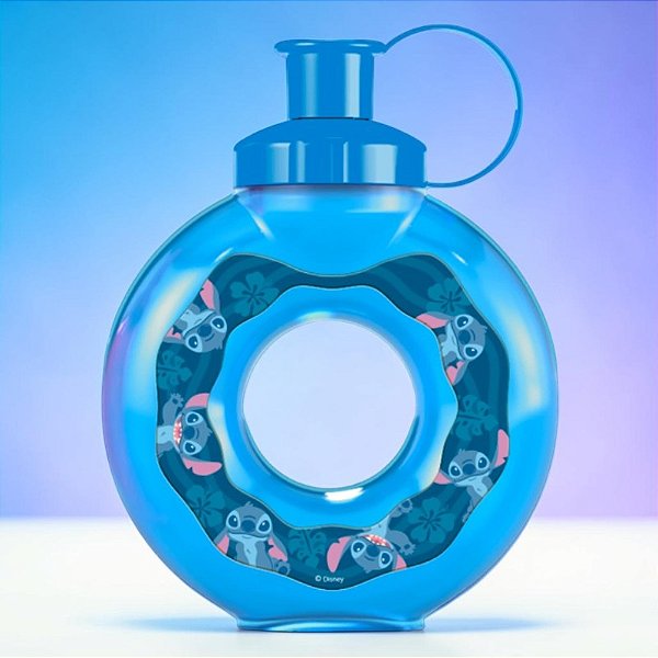 Garrafa Squeeze Donuts Stitch - 300ml - 1 unidade - Disney Original - Tiba