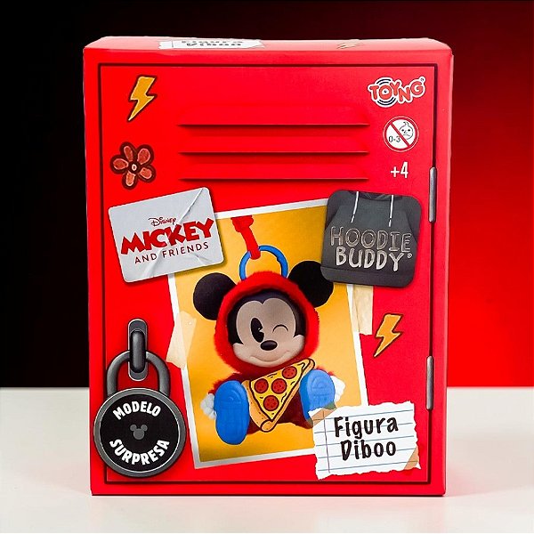 Pelúcia Surpresa - Hoodie Buddy - Turma do Mickey - Disney Original - 1 unidade - Toyng - Rizzo