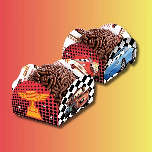 Porta Forminha - Carros - 2,5x3,5cm - Disney Original - 40 unidades - FestColor - Rizzo