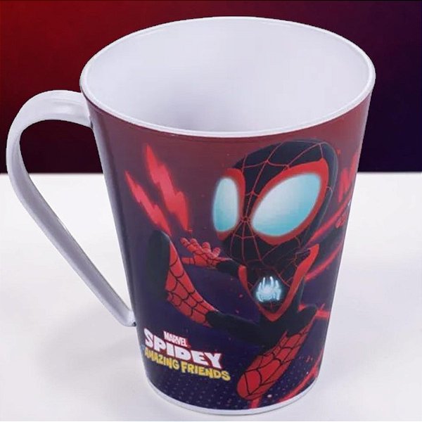 Caneca de Plástico Spidey - Modelo 4 - 360ml - Disney Original - 1 unidade - Plasútil - Rizzo