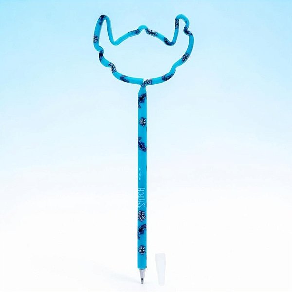 Caneta Face - Stitch - Esferográfica Azul - Disney Original - 1 unidade - Molin - Rizzo