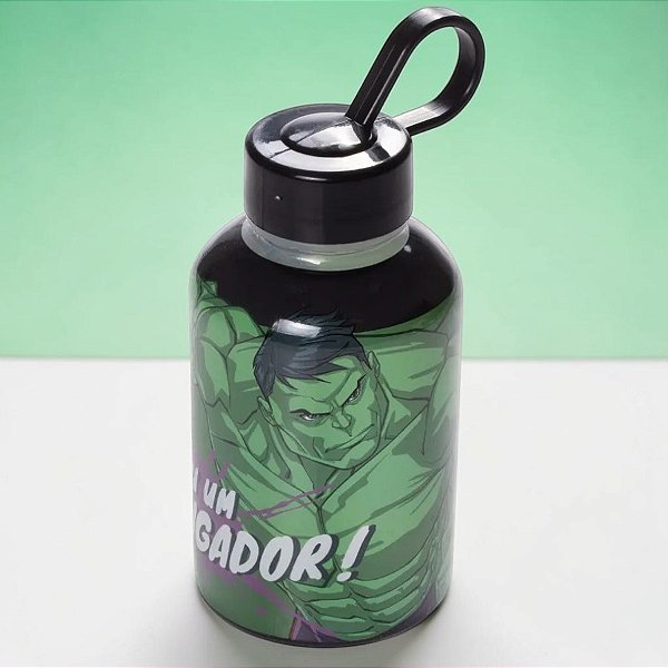 Mini Garrafa Hulk - 280ml - Disney Original - 1 unidade - Plasútil - Rizzo
