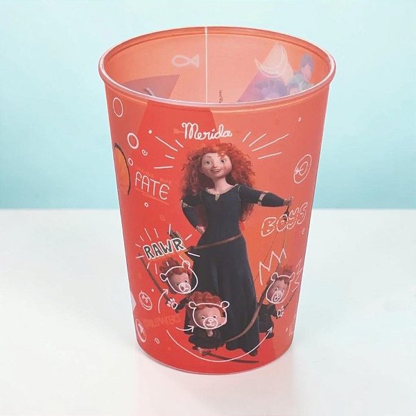 Kit 10 Copos de Plástico Personagens Pixar - Laranja - 320ml - Disney Original  - 1 unidade - Rizzo