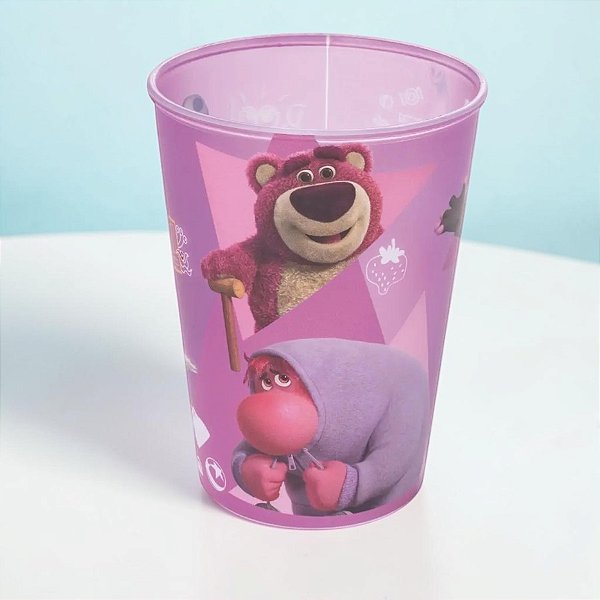 Kit 10 Copos de Plástico Personagens Pixar - Rosa - 320ml - Disney Original  - 1 unidade - Rizzo