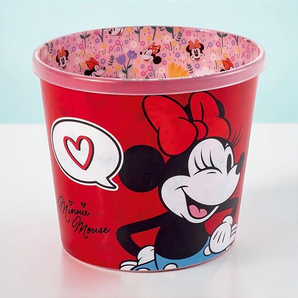 Kit 10 Baldes de Pipoca - Minnie Mouse Vermelha - 2,1L - Disney Original - 1 unidade - Rizzo