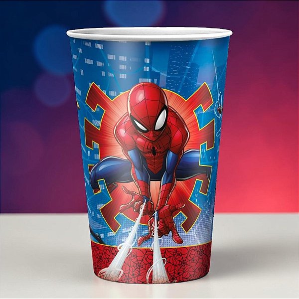 Copo de Papel - Homem Aranha - 180ml - Disney Original - 8 unidades - Regina - Rizzo