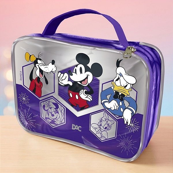 Estojo Box com Zíper - Mickey Mouse - 100 Anos - 20x15cm - Disney Original - 1 unidade - DAC - Rizzo