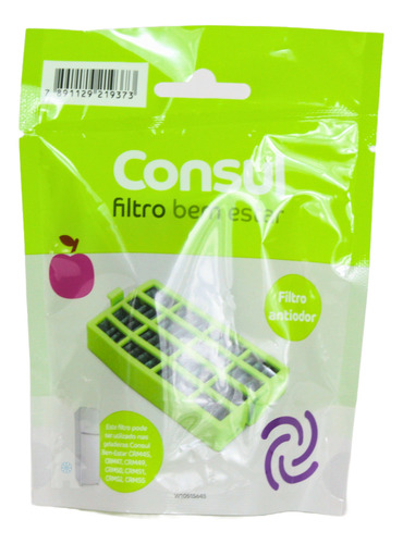 Filtro Bem Estar Antibacteriano Geladeira Consul CRM45 CRM50 CRM55 Original W10515645