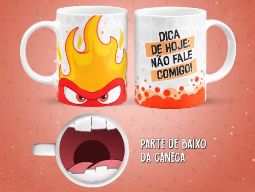 Caneca Divertida Mente - Raiva - Bocão