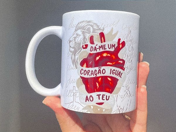 Caneca Personalizada - Fundo e alça Brancos.