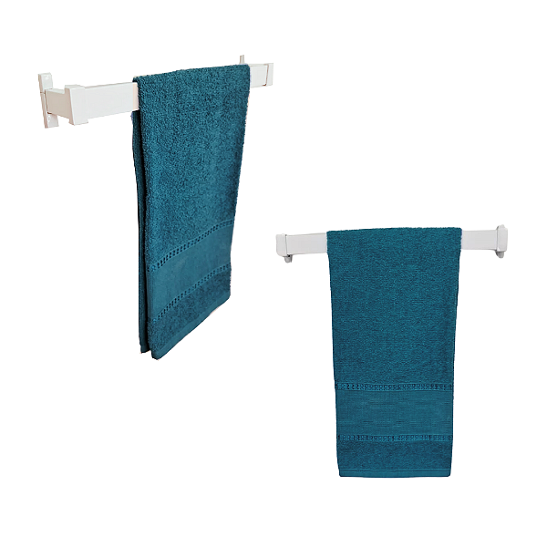 Porta Toalha de Rosto 30 cm (Branco)