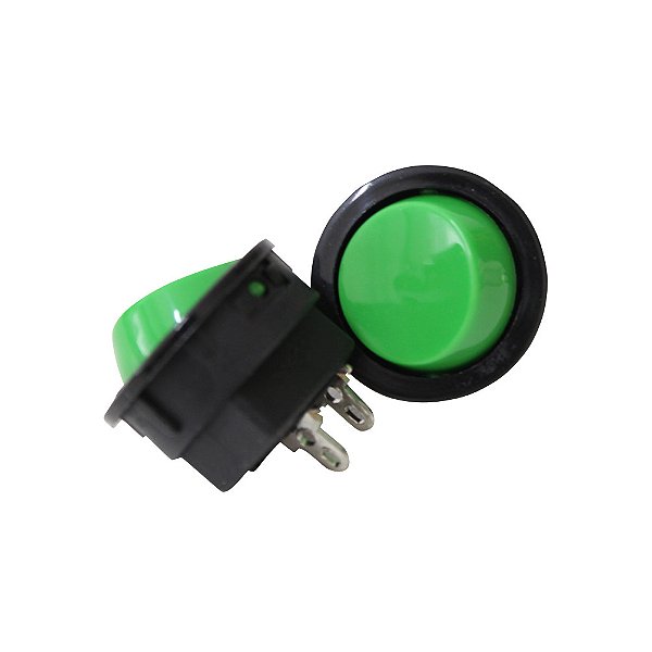 Botão Verde para Chocadeiras GP - 1X2 D/L.PLUS.2 6A CX Preto