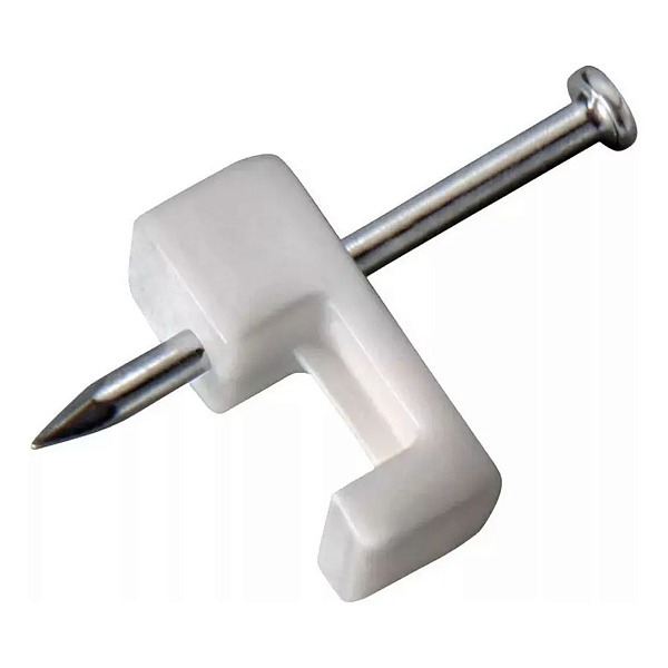 Grampos Fixa Fio 10-12 Com Prego 10x10mm De Aço Fixação Parede Fios
