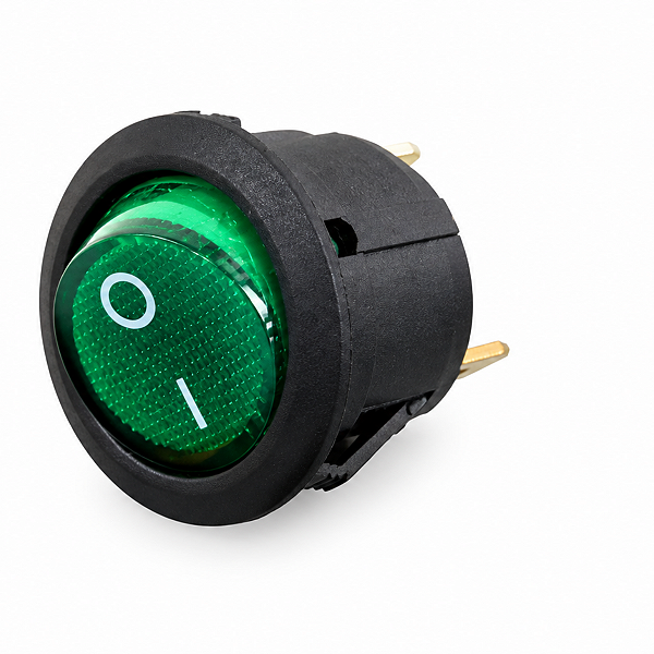 Botão Interruptor Verde 6A - 250V / 10A 125V AC Liga/Desliga