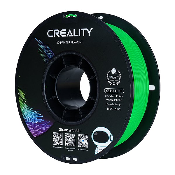 Filamento Creality para Impressoras 3D, 1,75mm,  CR-PLA - 1KG Verde Fluorecente